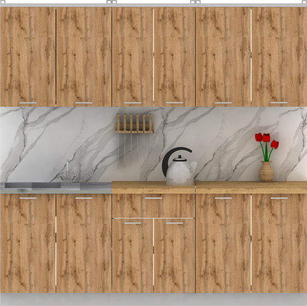 Изображение товара Кухонный гарнитур Eligard Lion 2.2 без столешницы (дуб натуральный)