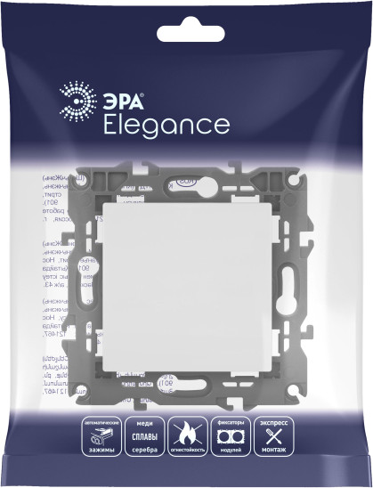 Изображение товара Клавиша для выключателя ЭРА Elegance 14-1111-01М / Б0065810 (белый матовый)