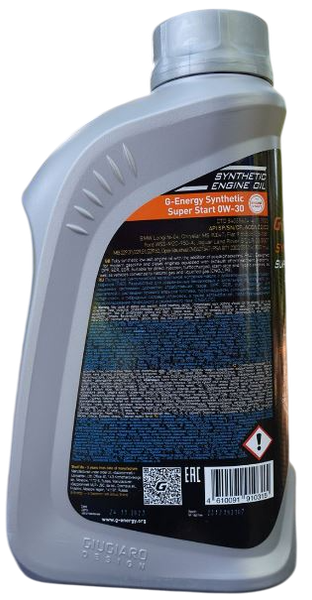 Изображение товара Моторное масло G-Energy Synthetic Super Start 0W30 / 253140487 (1л)