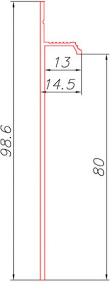 Изображение товара Плинтус Profiling ПЛ-80/13 (2.7м черный матовый)