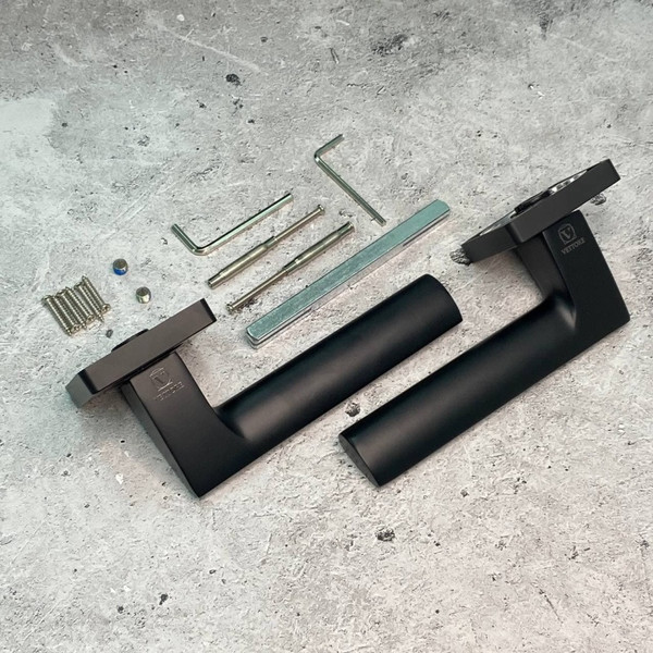 Изображение товара Ручка дверная Basara R06.148 MBP (черный матовый)