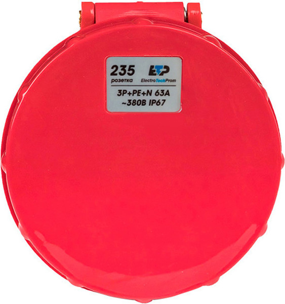 Изображение товара Розетка силовая ETP 235 3Р+РЕ+N 63А 380В ip67 / 67622