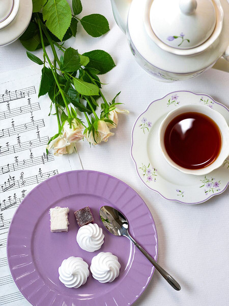 Изображение товара Тарелка столовая обеденная HomeQueen Летние воспоминания 77104 (сиреневый)