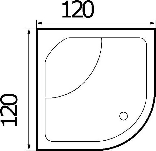 Изображение товара Ванна акриловая RIVER 120/120/55 (без экрана)