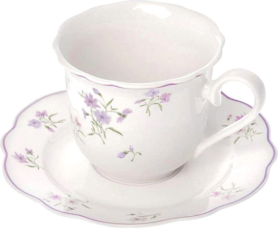 Изображение товара Чашка с блюдцем HomeQueen Летние Воспоминания 77254 (цветы)