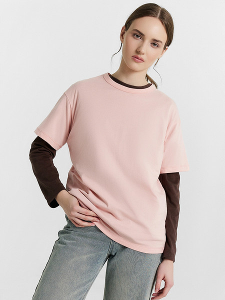 Изображение товара Футболка Mark Formelle 112934 (р.164/170-92-98, серебристо-розовый)