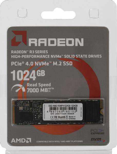 Изображение товара SSD диск AMD Radeon 1TB (R3MP41024G8)