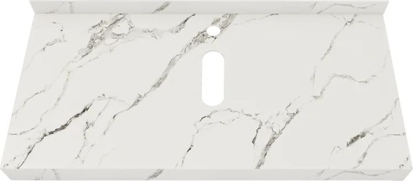 Изображение товара Столешница под раковину Teymi Helmi 100 / T150110 (белый мрамор)