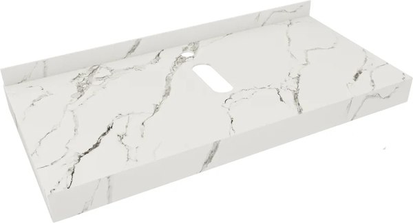 Изображение товара Столешница под раковину Teymi Helmi 100 / T150110 (белый мрамор)