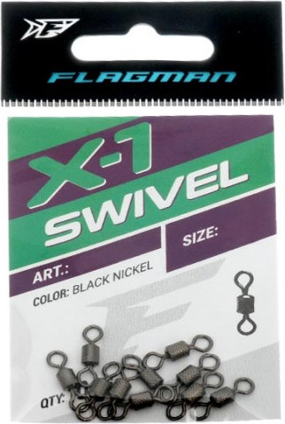Изображение товара Набор вертлюгов рыболовных Flagman Fishing Swivel X-1 / FSLX1-12