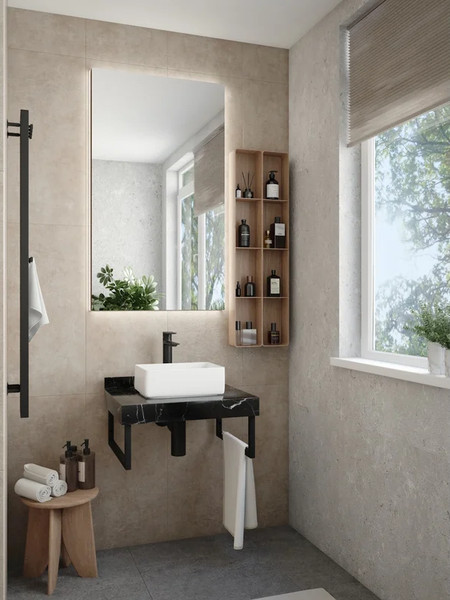 Изображение товара Столешница под раковину Teymi Helmi 60 / T150306 (черный мрамор)