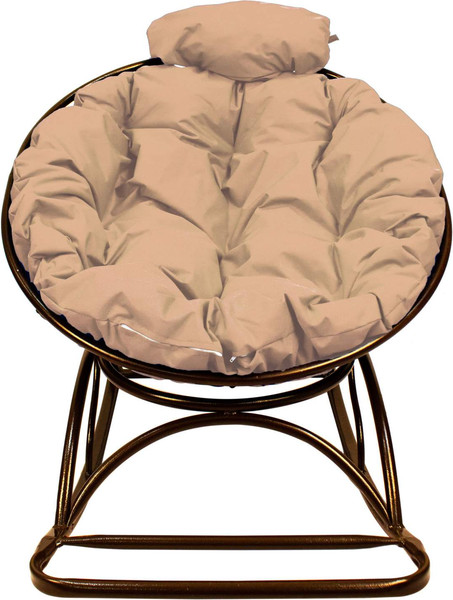 Изображение товара Кресло-качалка M-Group Папасан мини / 12690201 (коричневый/бежевая подушка)