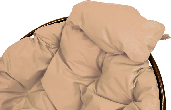 Изображение товара Кресло-качалка M-Group Папасан мини / 12690201 (коричневый/бежевая подушка)