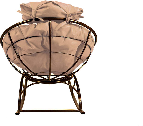 Изображение товара Кресло-качалка M-Group Папасан мини / 12690201 (коричневый/бежевая подушка)