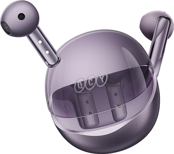 Изображение товара Беспроводные наушники QCY AilyBuds / BH24QT32A (прозрачный/фиолетовый)