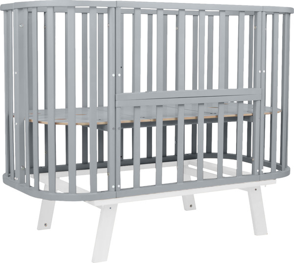 Изображение товара Детская кровать-трансформер Sweet Baby Belloni 3в1 с маятником (серый/белый)