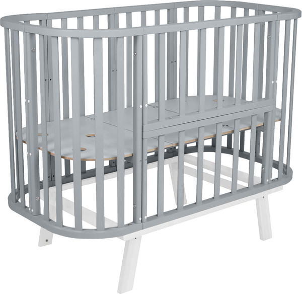 Изображение товара Детская кровать-трансформер Sweet Baby Belloni 3в1 с маятником (серый/белый)