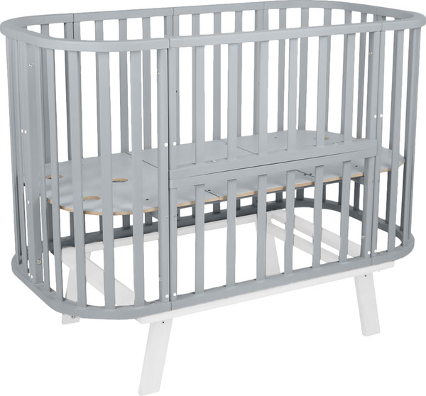 Изображение товара Детская кровать-трансформер Sweet Baby Belloni 3в1 с маятником (серый/белый)