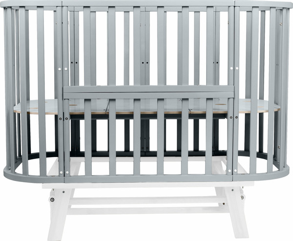 Изображение товара Детская кровать-трансформер Sweet Baby Belloni 3в1 с маятником (серый/белый)