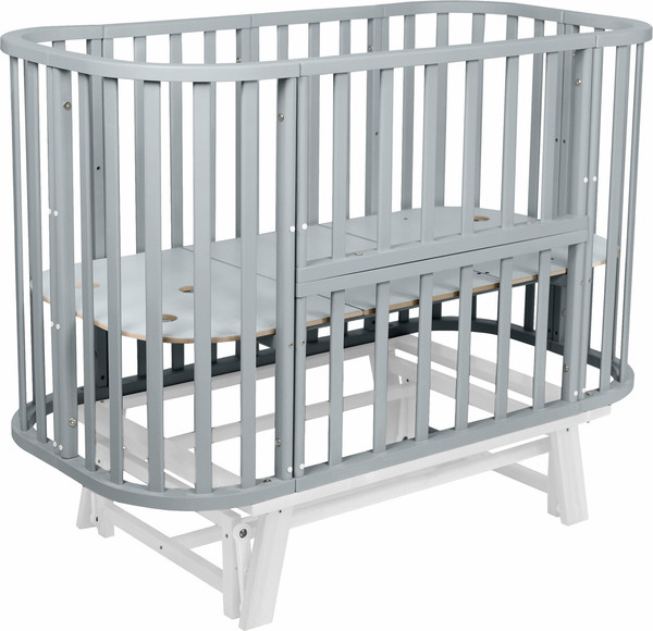 Изображение товара Детская кровать-трансформер Sweet Baby Belloni 3в1 с маятником (серый/белый)