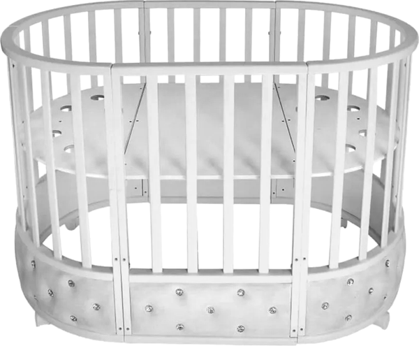 Изображение товара Детская кровать-трансформер Sweet Baby Brillantezza 7в1 на колесах (белый)