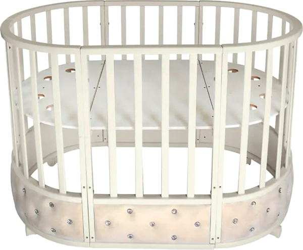 Изображение товара Детская кровать-трансформер Sweet Baby Brillantezza 7в1 на колесах (слоновая кость)