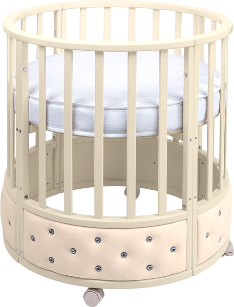 Изображение товара Детская кровать-трансформер Sweet Baby Brillantezza 7в1 на колесах (слоновая кость)