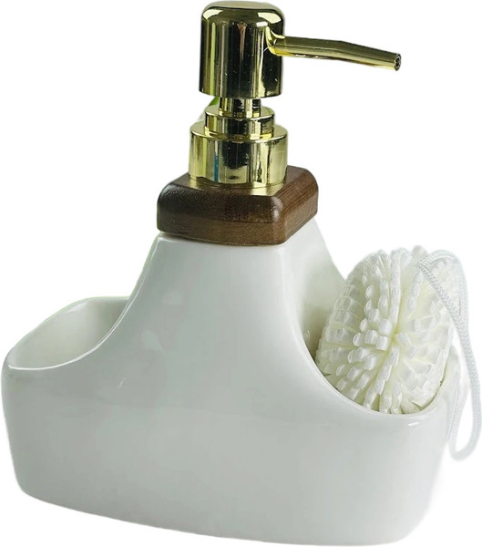 Изображение товара Дозатор моющего средства с подставкой для губки Lenardi Tropical 235-032