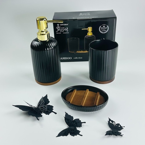 Изображение товара Набор аксессуаров для ванной Lenardi Blackwood 235-034