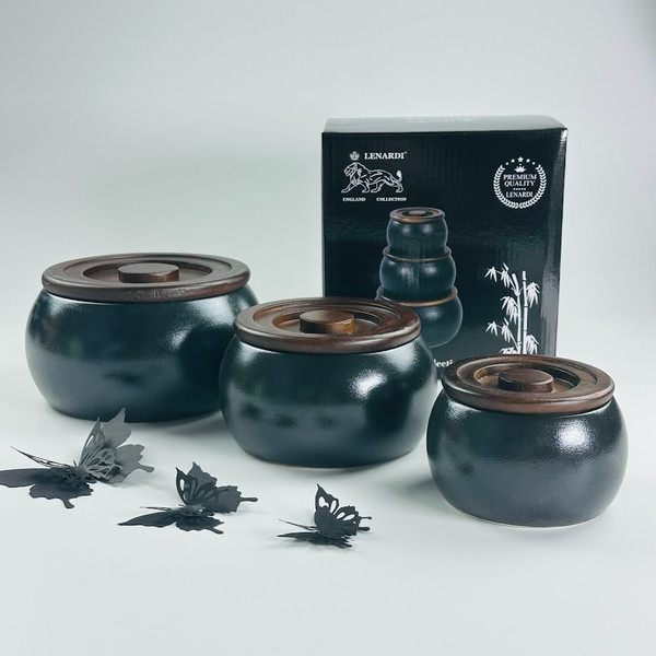 Изображение товара Набор емкостей для хранения Lenardi Blackwood 235-037 (3шт)