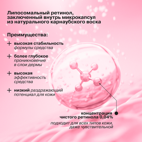 Изображение товара Крем для лица Librederm Retinol для коррекции морщин и рельефа кожи ночной (30мл)