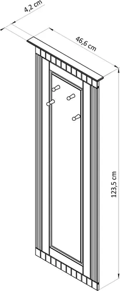 Изображение товара Вешалка для одежды Dipriz Неаполь / Д.65004.1 (серый RAL7016)