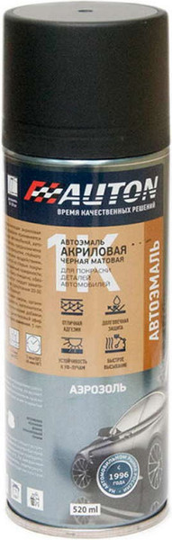 Изображение товара Эмаль автомобильная AUTON Акриловая ATN-A46191 (520мл, черный матовый)