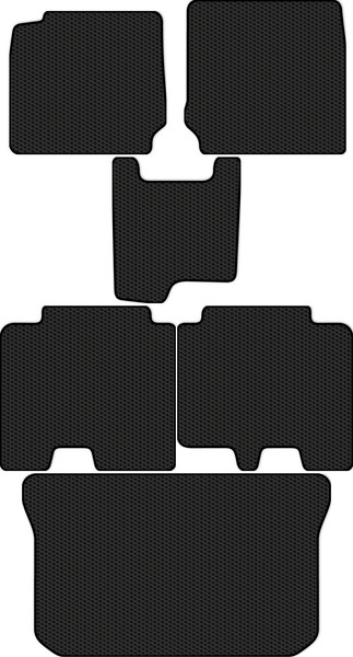 Изображение товара Комплект ковриков для авто Alicosta 2543_1 для Isuzu D-MAX III пикап/RG 2021-н.в. (EVA соты, черный)