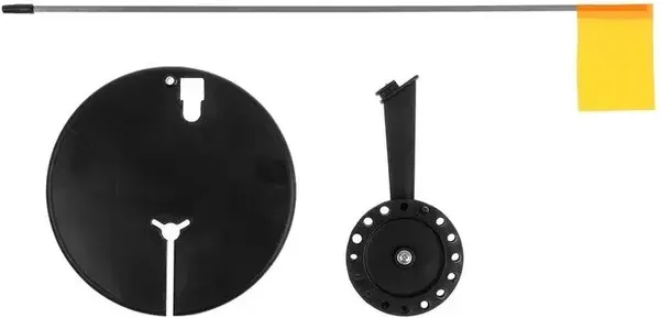 Изображение товара Набор жерлиц рыболовных Три Кита В сумке с угловой стойкой оснащенные с катушкой d.85 / 007.9873 (10шт)