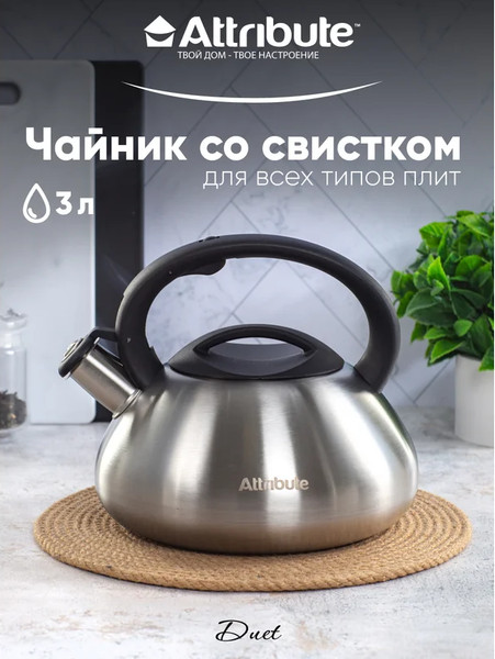 Изображение товара Чайник со свистком Attribute Duet ASD004