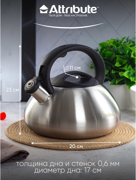 Изображение товара Чайник со свистком Attribute Duet ASD004