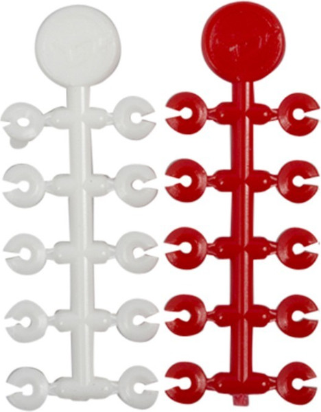 Изображение товара Набор стопоров для бойлов Korda Floss Caps / KFLC2 (белый/красный)