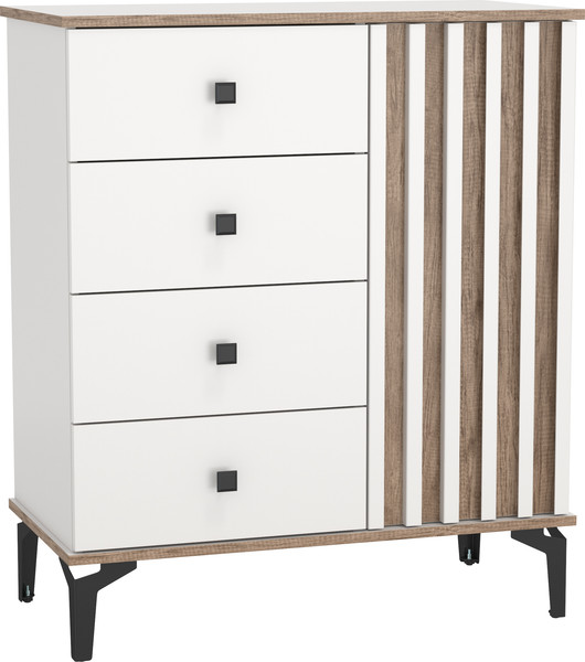 Изображение товара Тумба Олмеко Либерти 51.05 опора 150мм (белый/дуб каньон)