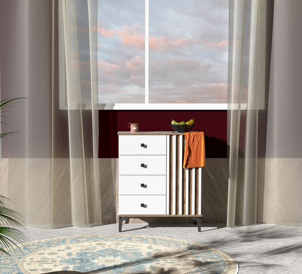 Изображение товара Тумба Олмеко Либерти 51.05 опора 150мм (белый/дуб каньон)