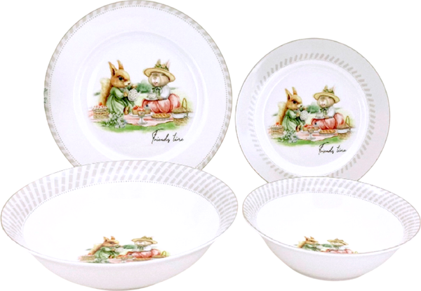 Изображение товара Набор тарелок JEWEL Время друзей ПС0051-03 (19шт, нью бон)