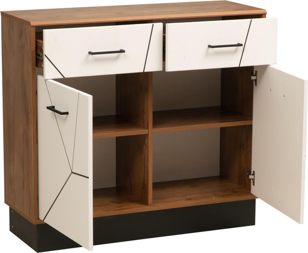 Изображение товара Комод Олмеко Гамма 54.07 (таксония/черный/ПВХ белый)