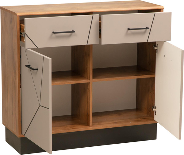 Изображение товара Комод Олмеко Гамма 54.07 (таксония/черный/ПВХ грей)