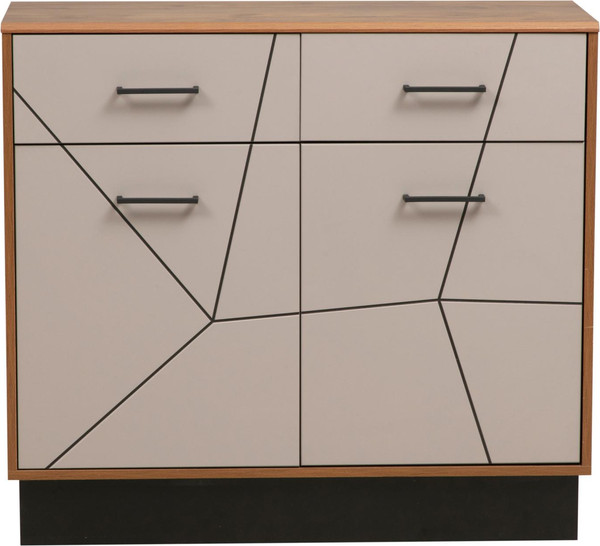 Изображение товара Комод Олмеко Гамма 54.07 (таксония/черный/ПВХ грей)