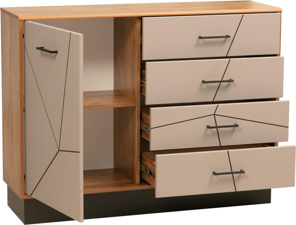 Изображение товара Тумба Олмеко Гамма 54.08 (таксония/черный/ПВХ грей)