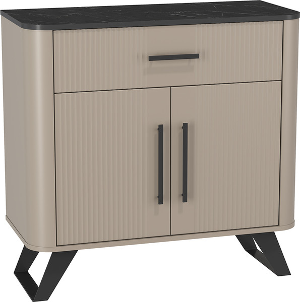 Изображение товара Тумба Олмеко Фиделия 76.03 (серый камень/мрамор черный/серый камень)