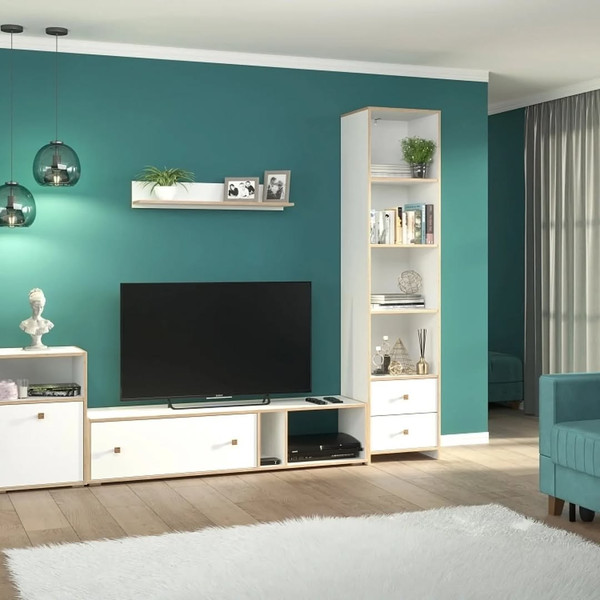 Изображение товара Полка Олмеко Дакота 68.08 (белый/дуб сонома)