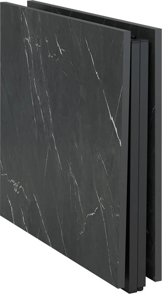 Изображение товара Стол-трансформер Олмеко Кальяри раскладной 42.43 (мрамор черный/черный)