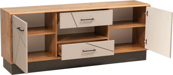 Изображение товара Тумба Олмеко Гамма 54.04 ТВ (таксония/черный/ПВХ грей)