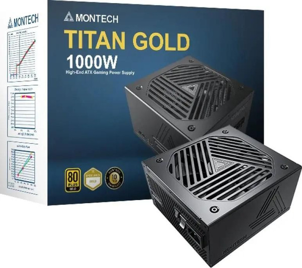 Изображение товара Блок питания для компьютера Montech Titan Gold 1000W / TIS0125